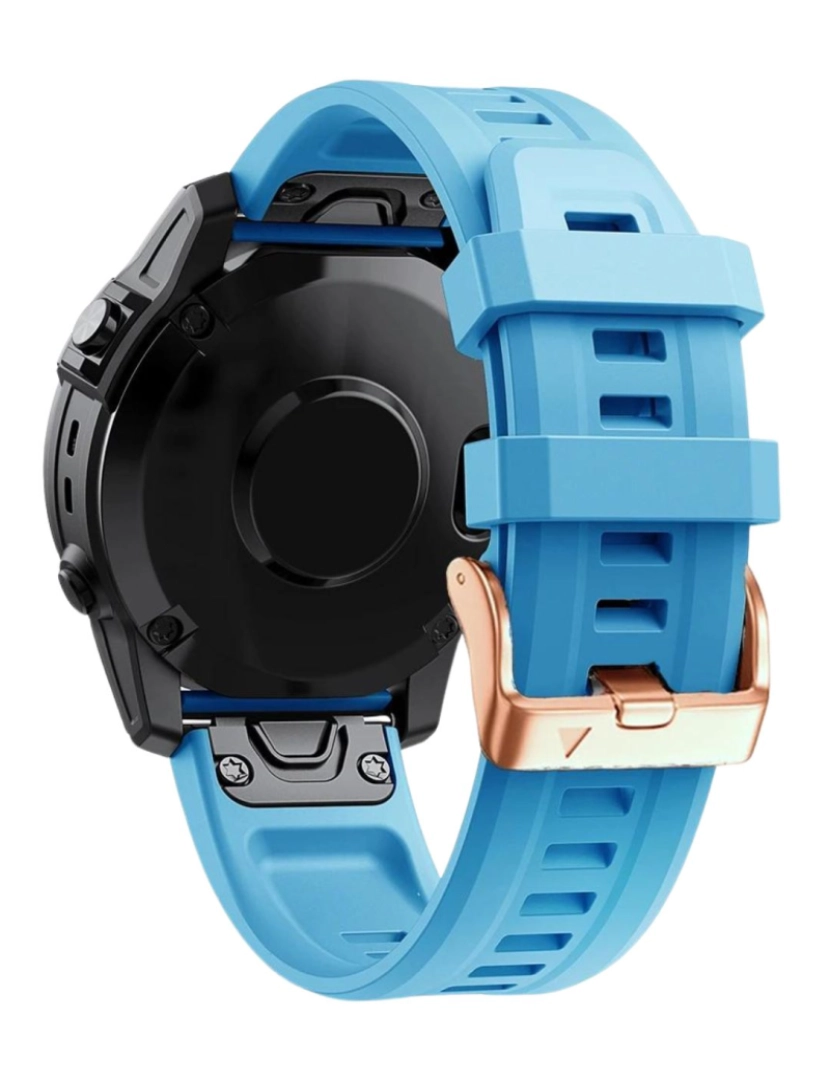 imagem de Pack 2x bracelete Silicone fecho metal para Garmin Fenix 6S Amarelo e Azul3