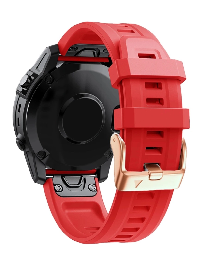 imagem de Pack 2x bracelete Silicone fecho metal para Garmin Fenix 7S Amarelo e Vermelho3