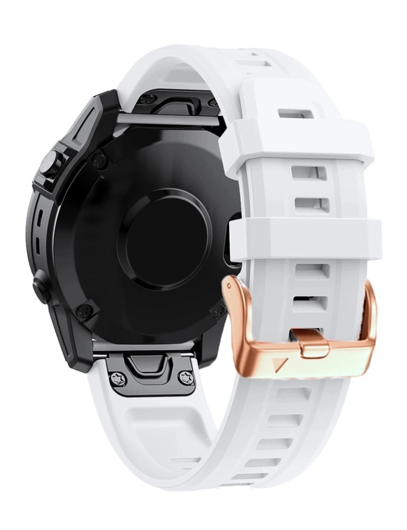 imagem de Pack 2x bracelete Silicone fecho metal para Garmin Fenix 5S Plus Laranja e Branco3