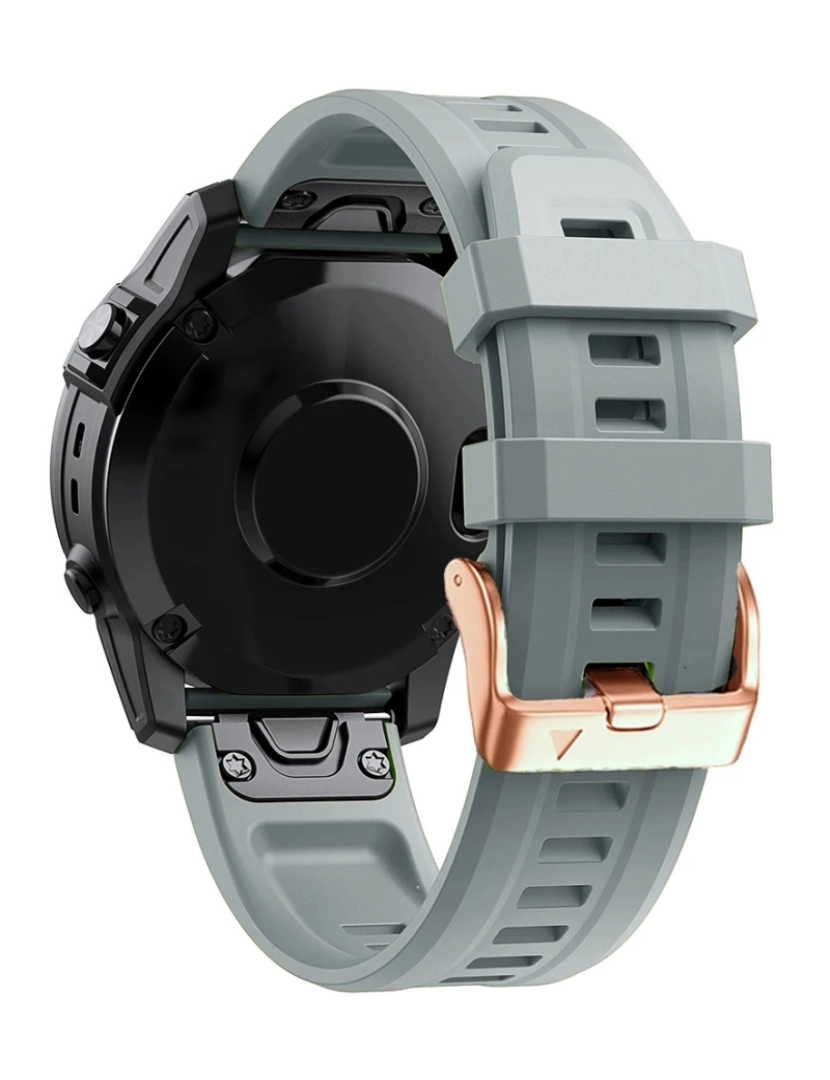 imagem de Pack 2x bracelete Silicone fecho metal para Garmin Fenix 5S Plus Laranja e Cinzento3