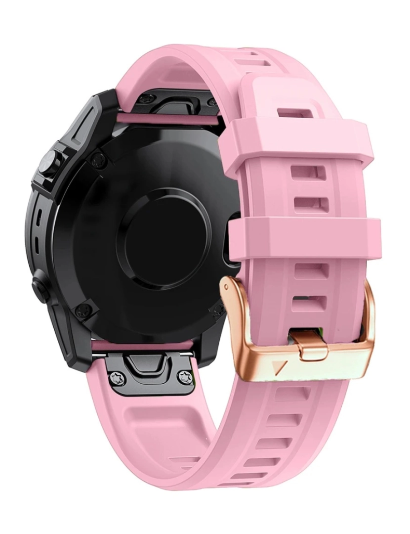 imagem de Pack 2x bracelete Silicone fecho metal para Garmin Fenix 7S Pro Rosa e Branco2