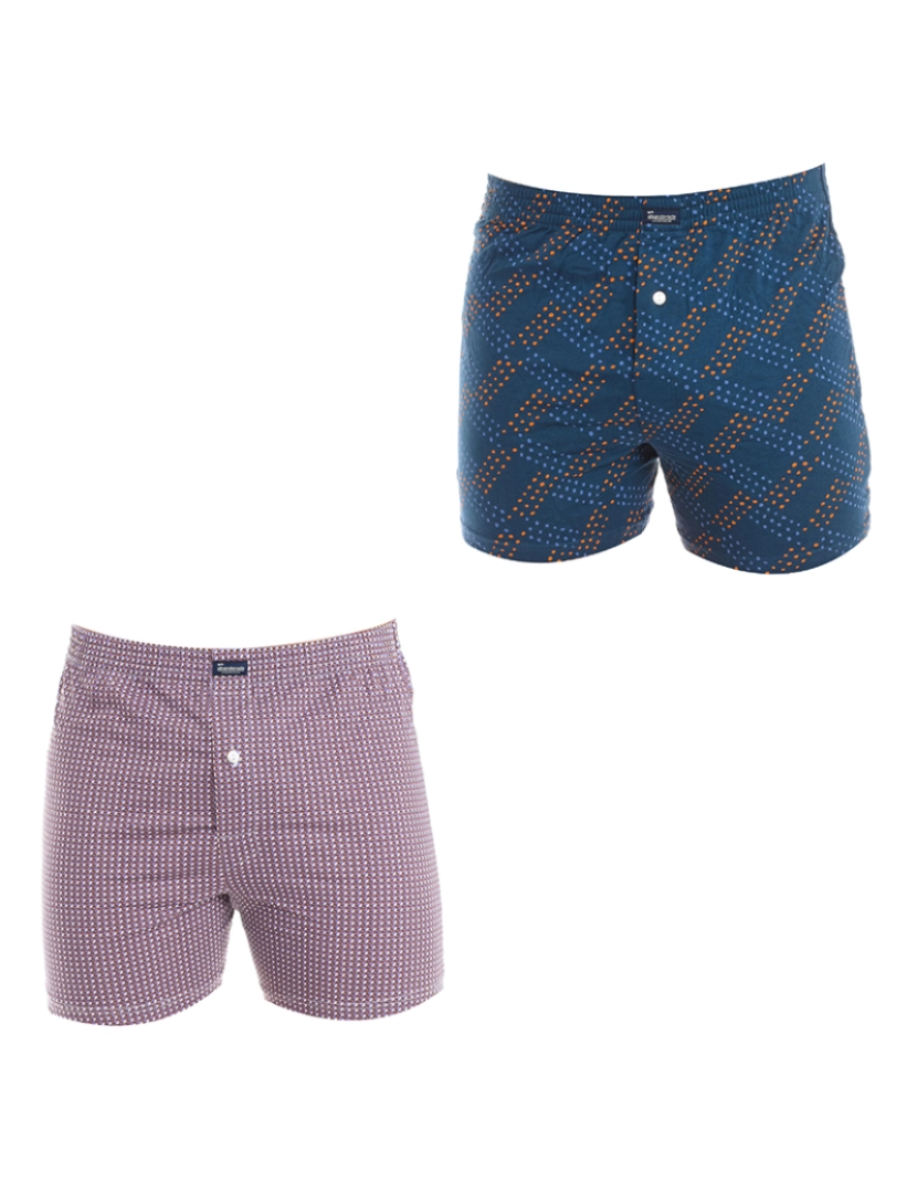 Abanderado - Boxers Homem Azul-Castanho