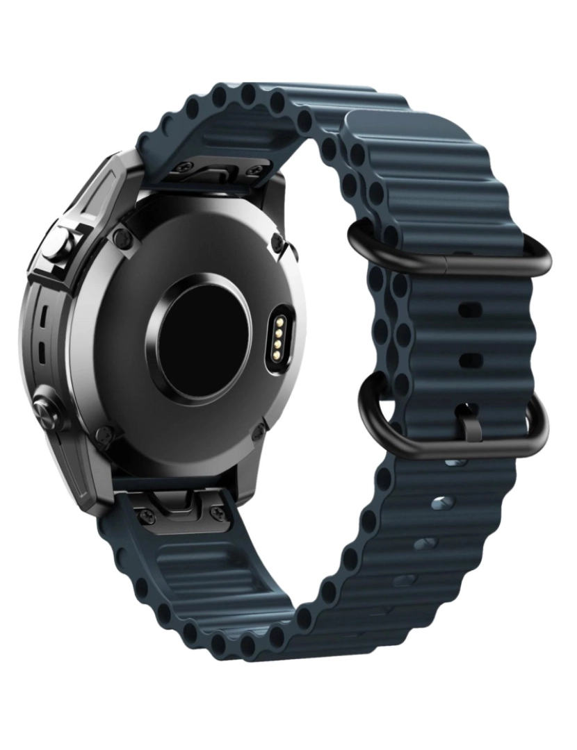 imagem de Pack 2x Bracelete Ocean Waves para Garmin Approach S70 47mm Azul e Branco2