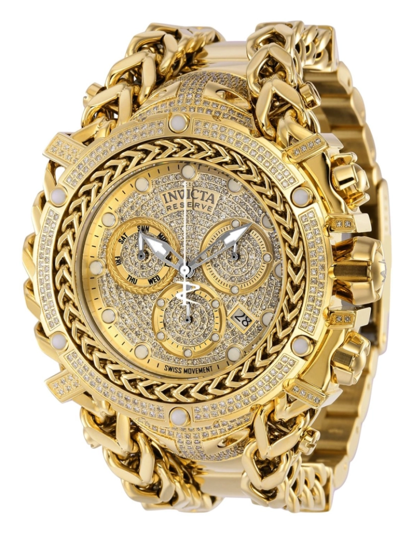 Invicta - Invicta Gladiator 37344 Relógio de Homem Quartzo  - 58mm - Com 696 diamantes