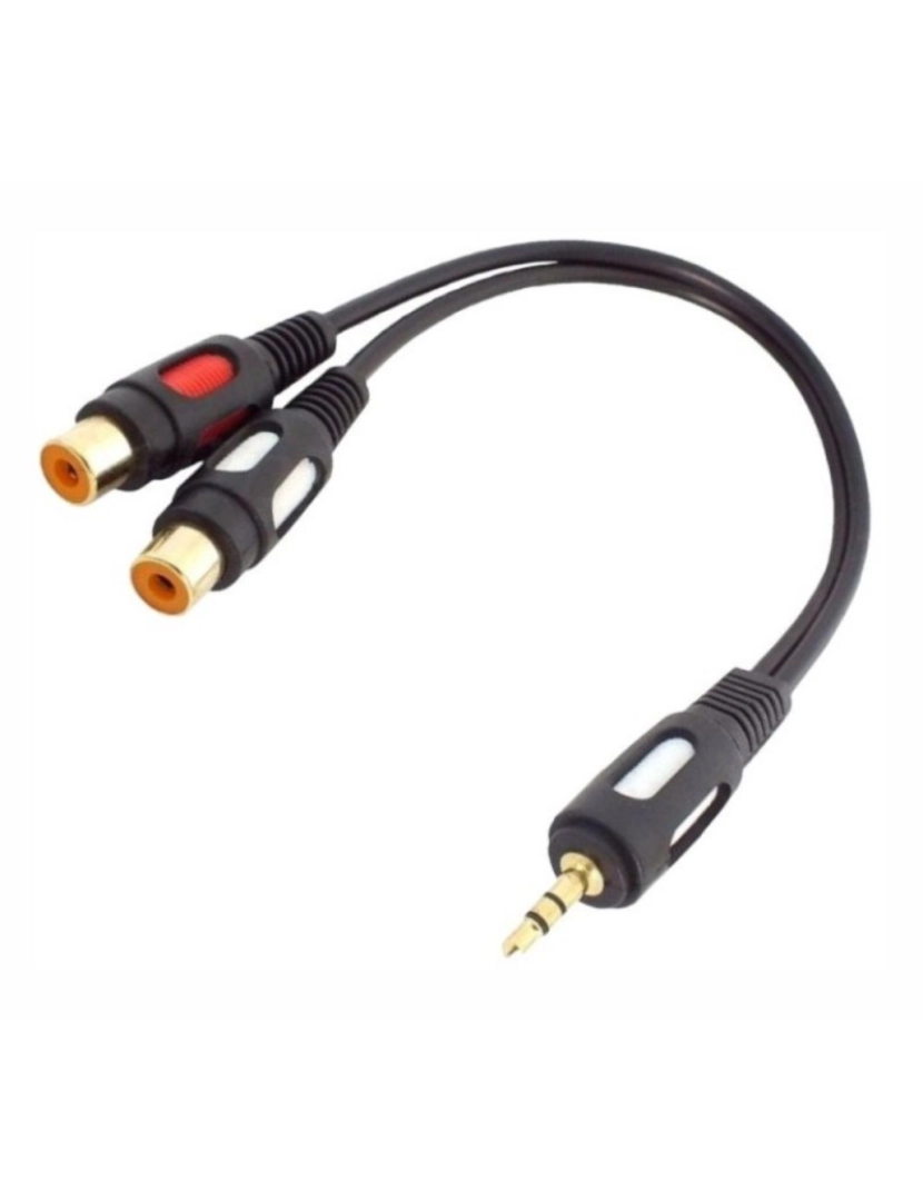 imagem de Cabo Jack 3.5mm Macho St / 2-Rca Fêmea 0.2m NEDISDERTIS1