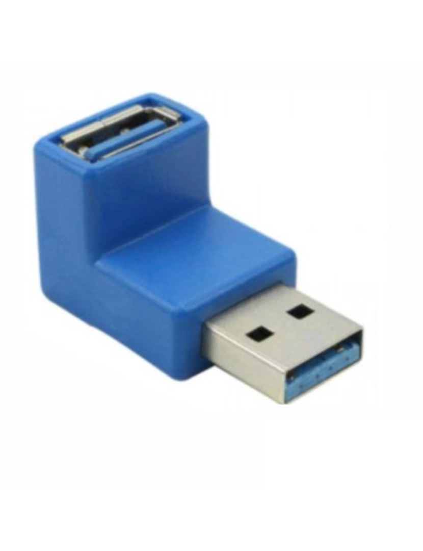 Nedisdertis - Ficha Adaptadora USB-A 3.0 Macho / Fêmea 90º NEDISDERTIS