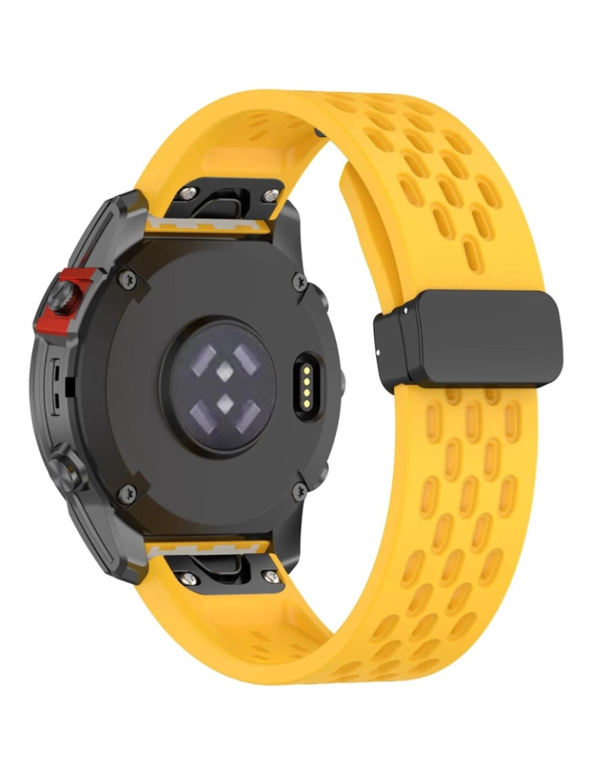 imagem de Pack 2x Bracelete SnapFlow para Garmin Fenix 8S pro Amarelo e Azul2