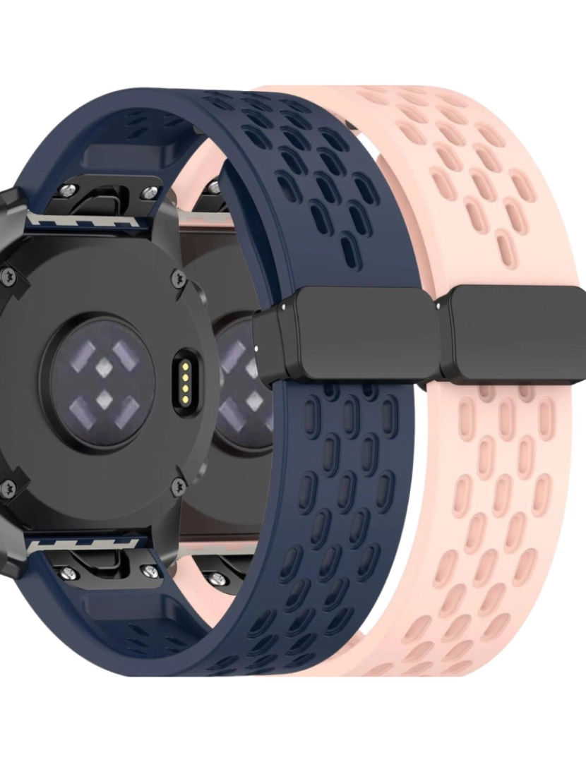 imagem de Pack 2x Bracelete SnapFlow para Garmin Fenix 7S Azul e Rosa1