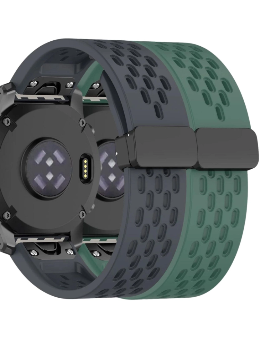 imagem de Pack 2x Bracelete SnapFlow para Garmin Approach S70 42mm Cinzento e Verde1