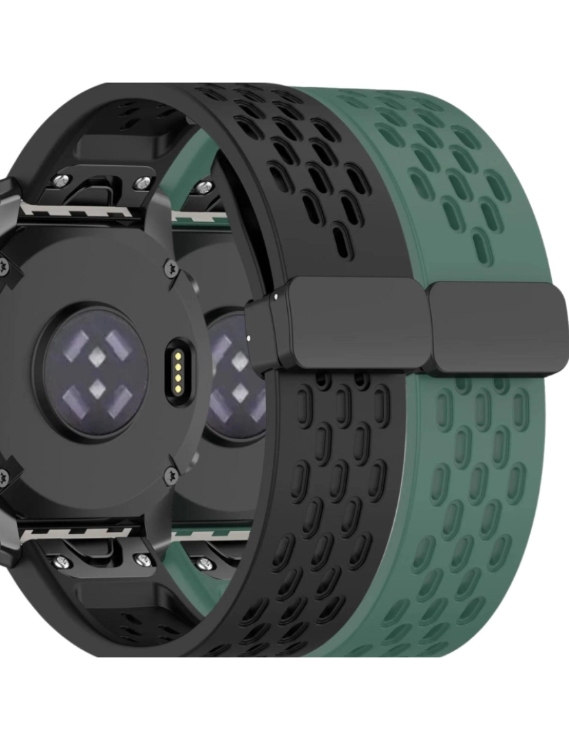 Antiimpacto! - Pack 2x Bracelete SnapFlow para Garmin Epix Gen 2 47mm Preto e Verde