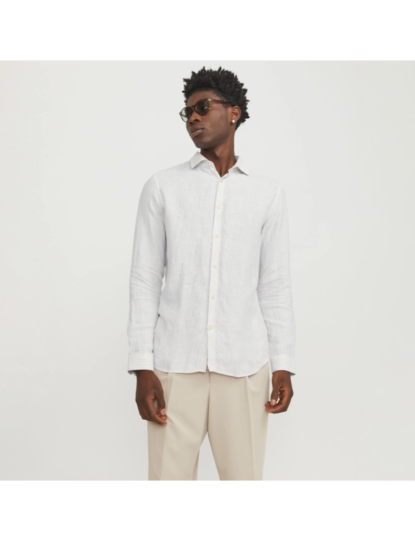 imagem de Jack & Jones Parker Linen Stripe  Branco5