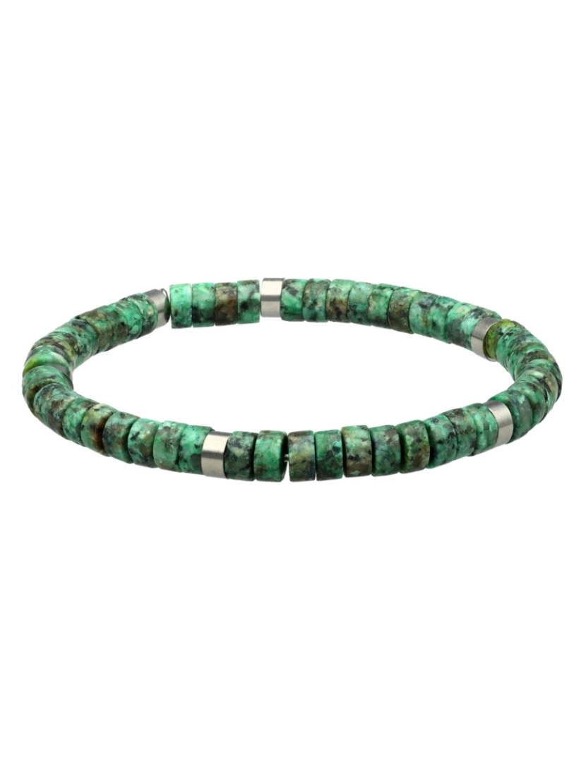 Sixty Stones 60 - Sixtystones Pulseira de contas Heishi em turquesa africana Tamanho XS-14cm