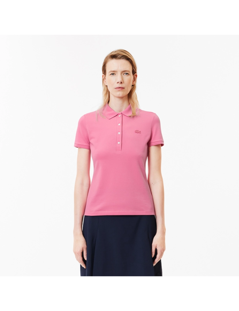 Lacoste - Polo Lacoste Em Piqué De Algodão Stretch Para Mulher Reseda 07Y