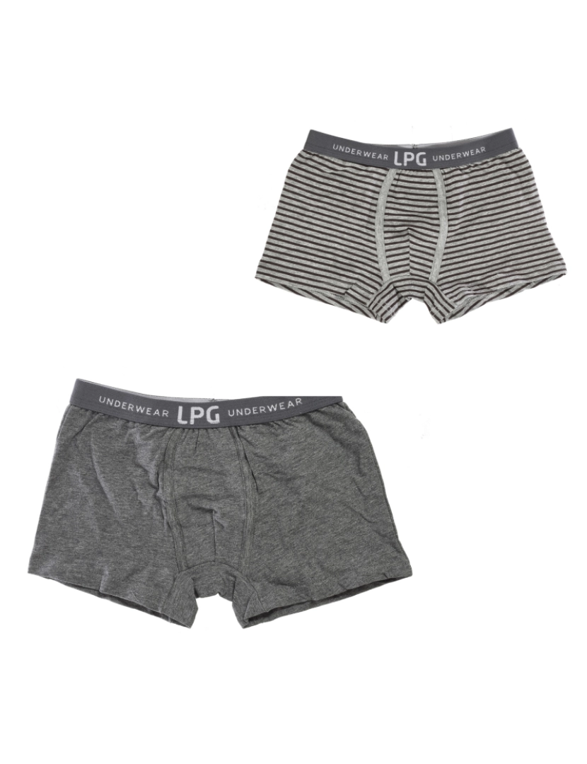 Le Petit Garçon - Boxers Cinza e Cinza rayas