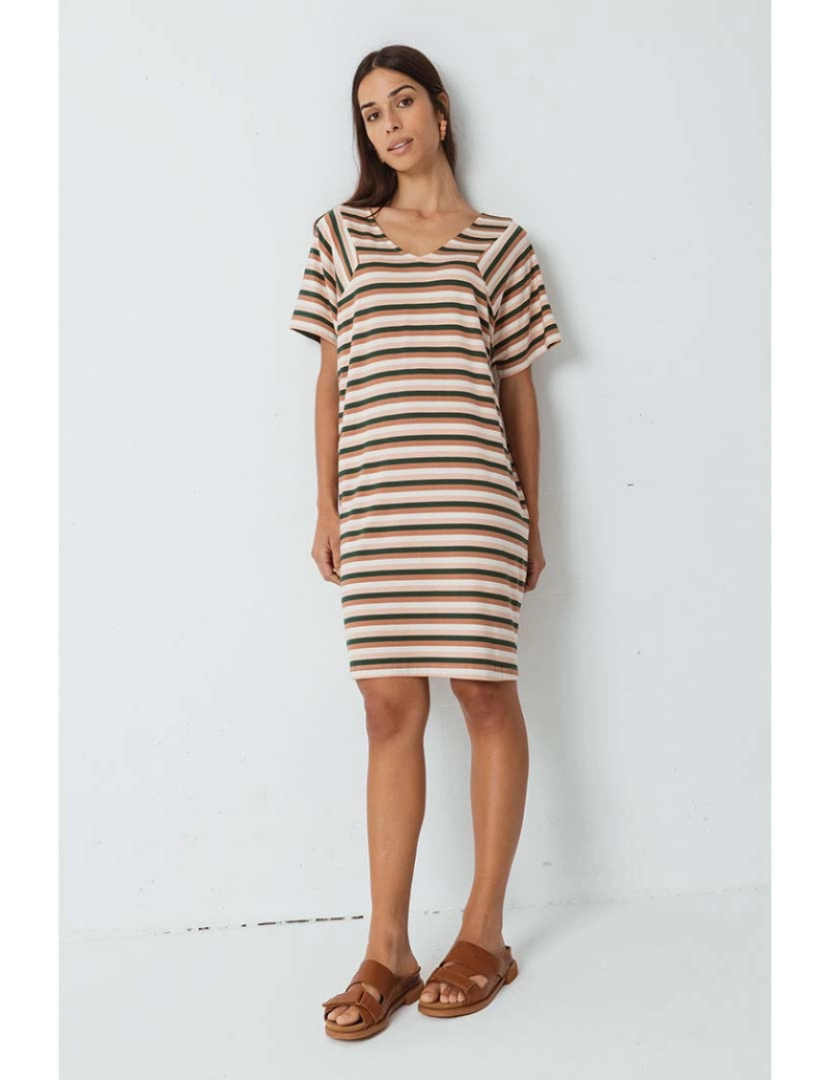 Skunkfunk - Vestido Senhora Nude Stripes