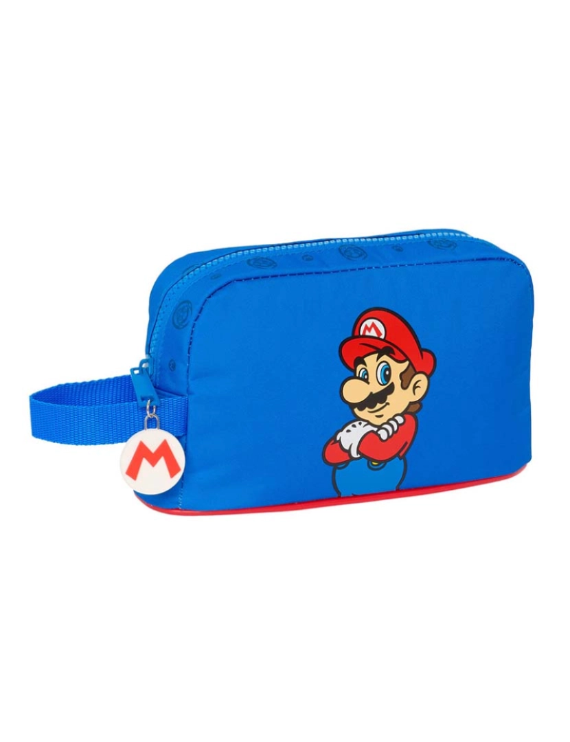 Super Mario - Lancheira Térmica Super Mario Play Azul Vermelho 21,5 x 12 x 6,5 cm