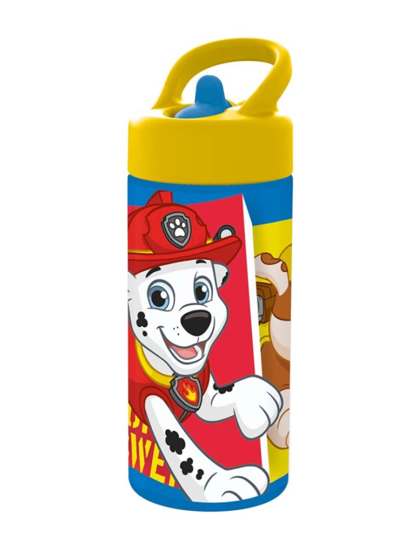 Patrulha Pata - Garrafa de água The Paw Patrol Funday Vermelho Azul PVC 410 ml