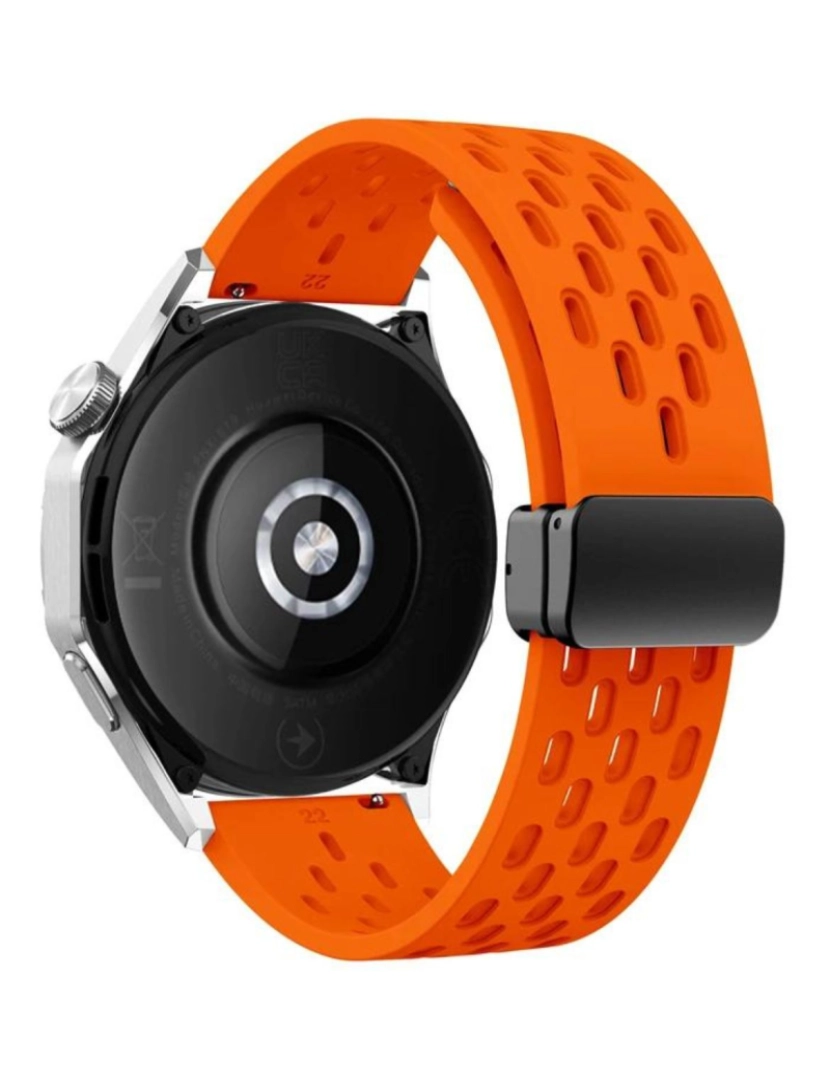 imagem de Pack 2x Bracelete SnapFlow para Garmin Forerunner 255S Music Amarelo e Laranja3