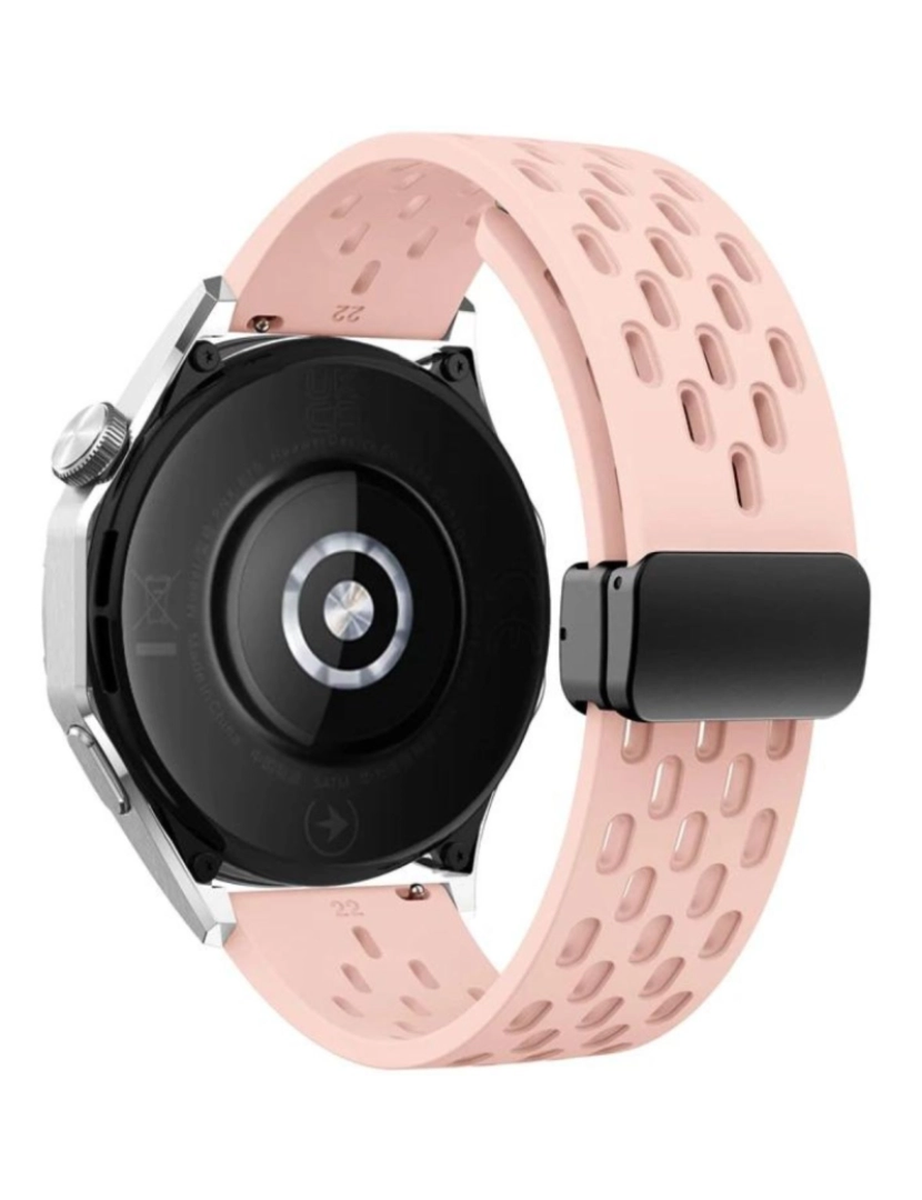 imagem de Pack 2x Bracelete SnapFlow para Garmin Forerunner 255S Music Amarelo e Rosa3