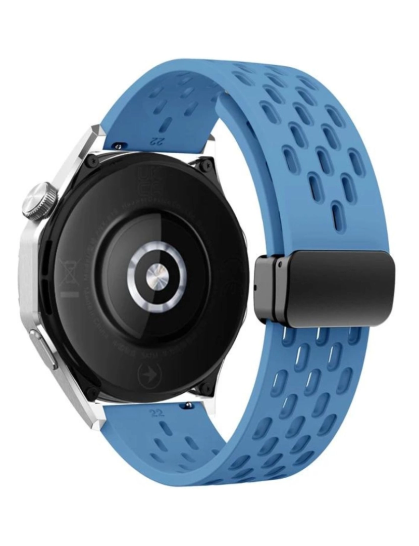 imagem de Pack 2x Bracelete SnapFlow para Garmin Forerunner 165 Azul e Branco2