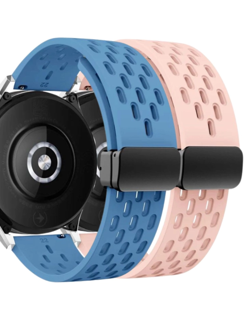 Antiimpacto! - Pack 2x Bracelete SnapFlow para Garmin Forerunner 255S Azul e Rosa