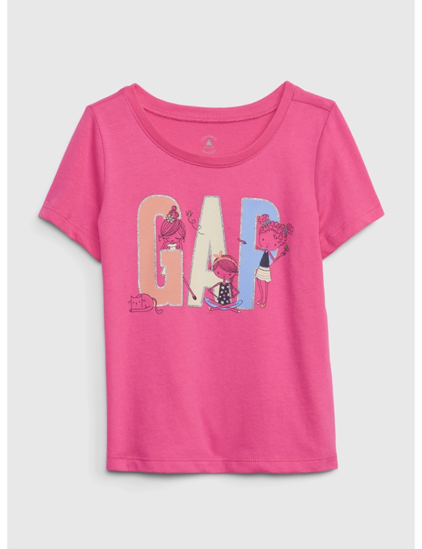 GAP - T-shirt Manga Curta Bebé Rosa