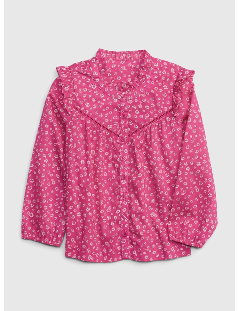 GAP - Camisa Manga Comprida Bebé Rosa