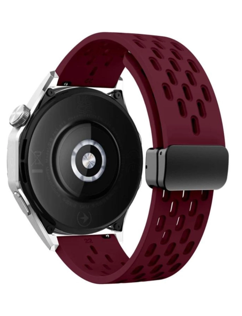 imagem de Pack 2x Bracelete SnapFlow para Garmin Forerunner 255S Music Branco e Vinho3