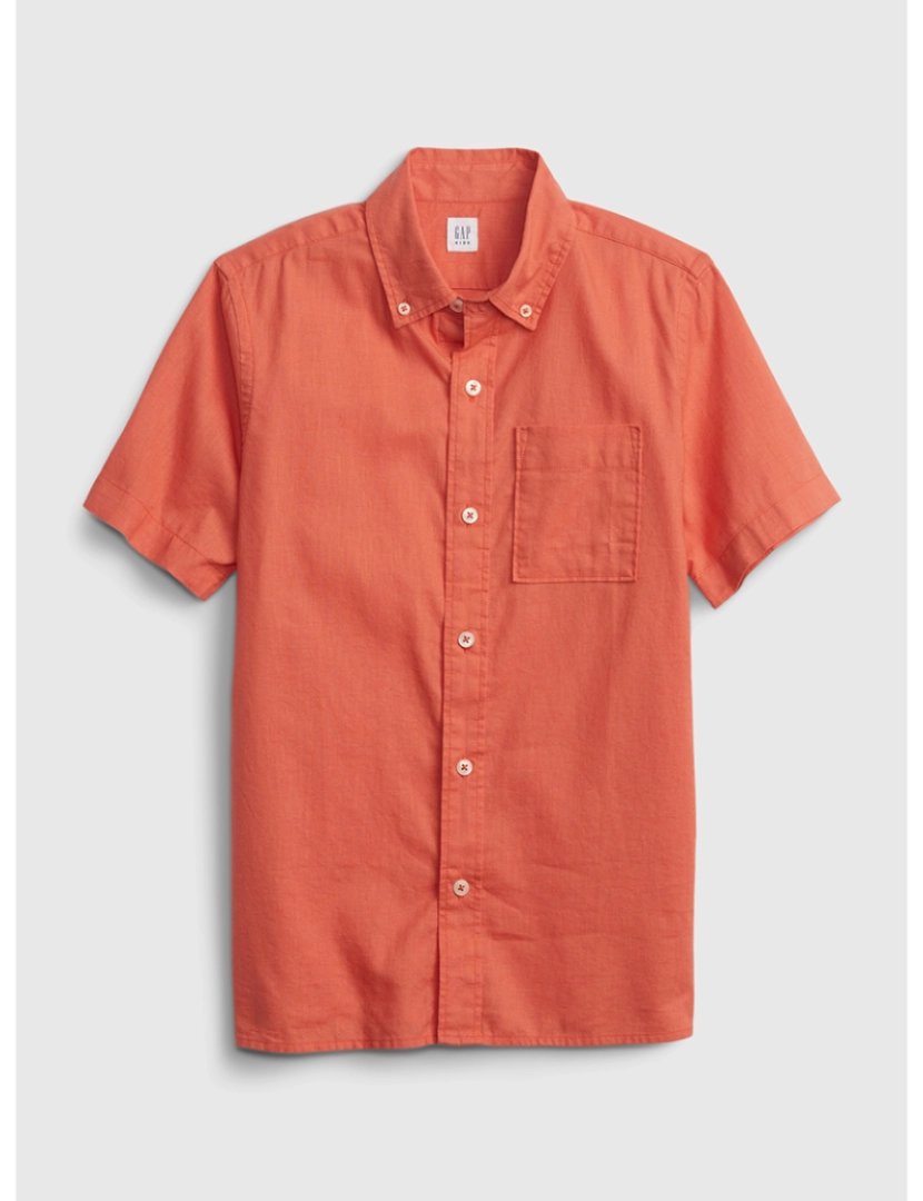 GAP - Camisa Manga Curta Rapaz Laranja