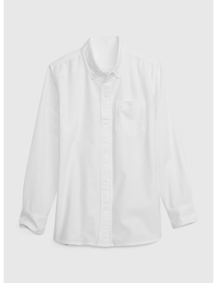 GAP - Camisa Manga Comprida Rapaz Branco