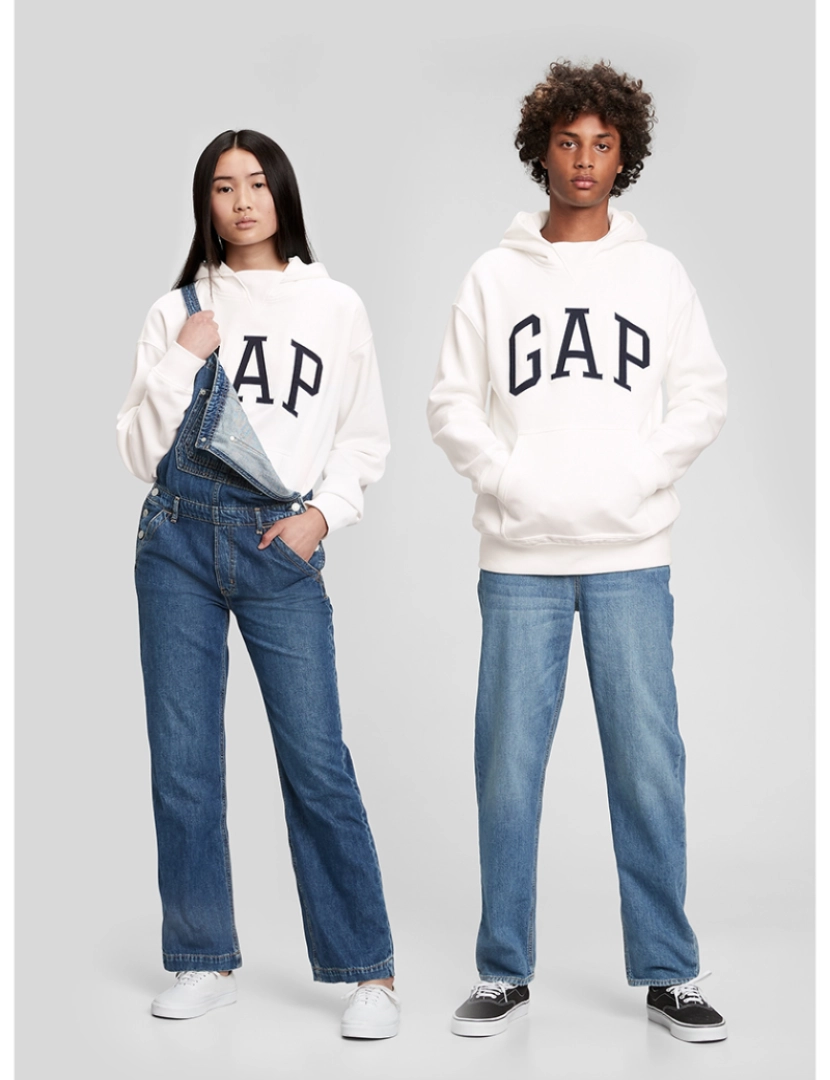 GAP - Sweatshirt com Capuz Rapaz Branco