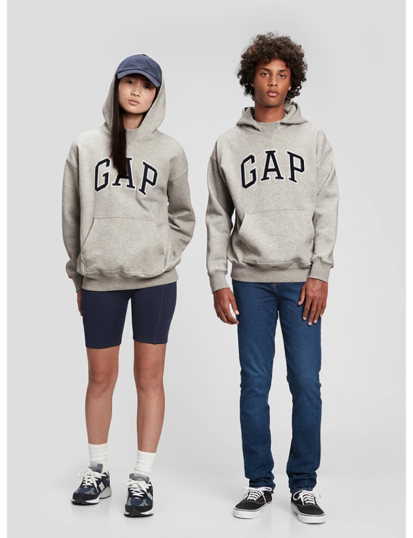 GAP - Sweatshirt com Capuz Rapaz Cinza