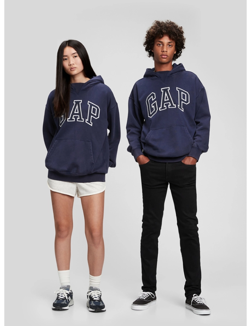 GAP - Sweatshirt com Capuz Rapaz Azul