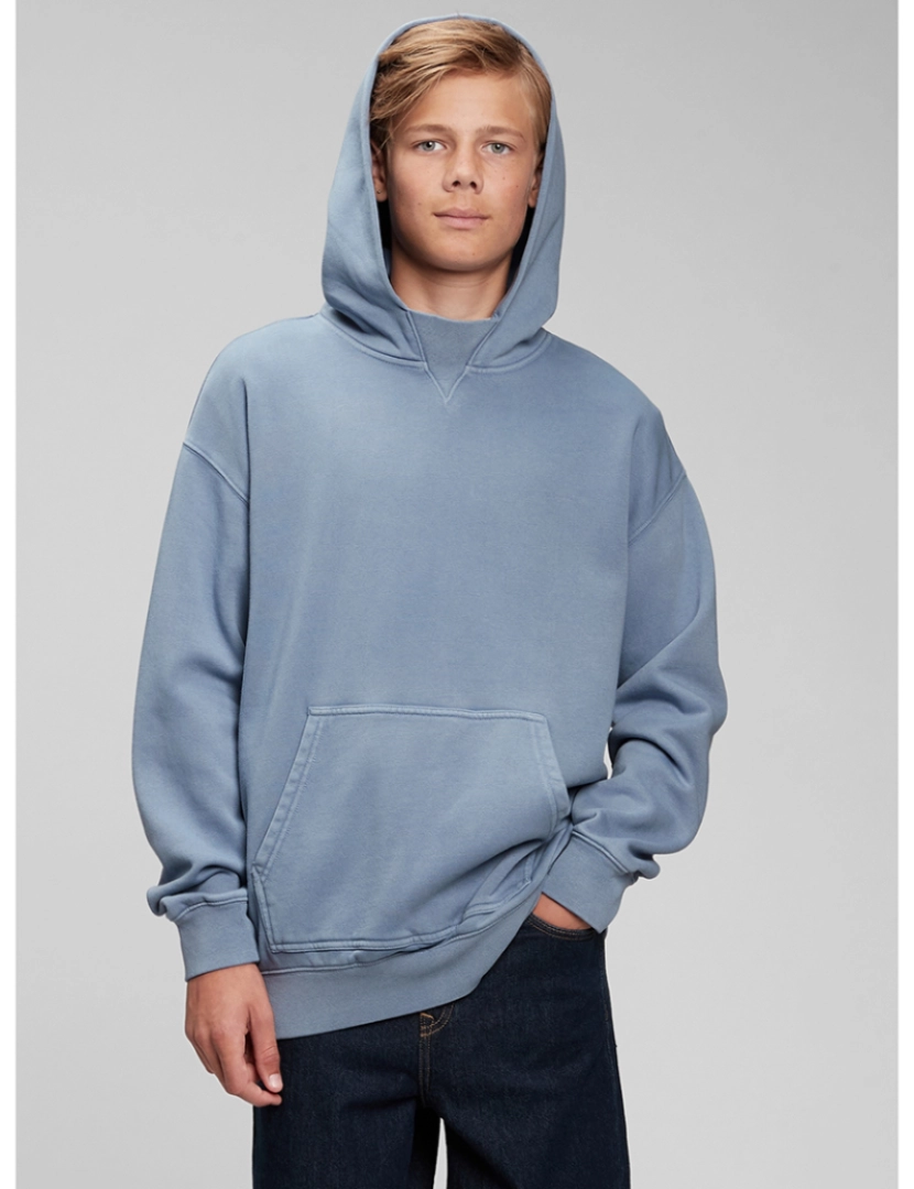 GAP - Sweatshirt com Capuz Rapaz Azul