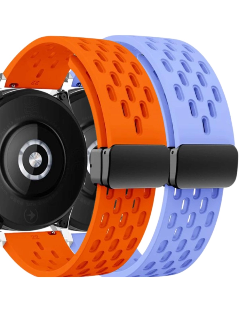 imagem de Pack 2x Bracelete SnapFlow para Garmin Vivomove Style Laranja e Lavanda1