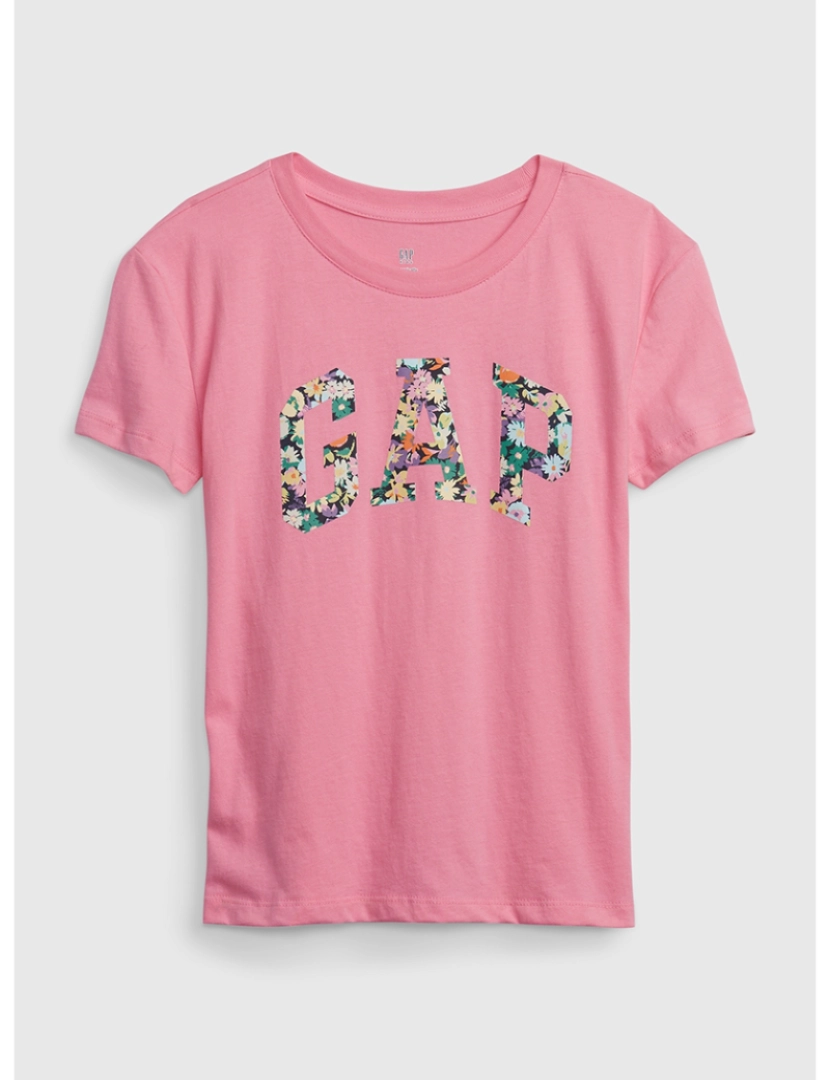 GAP - T-shirt Manga Curta Rapariga Rosa