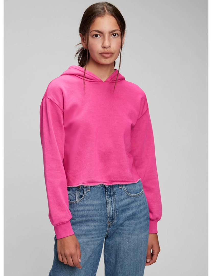 GAP - Sweatshirt com Capuz Rapariga Rosa