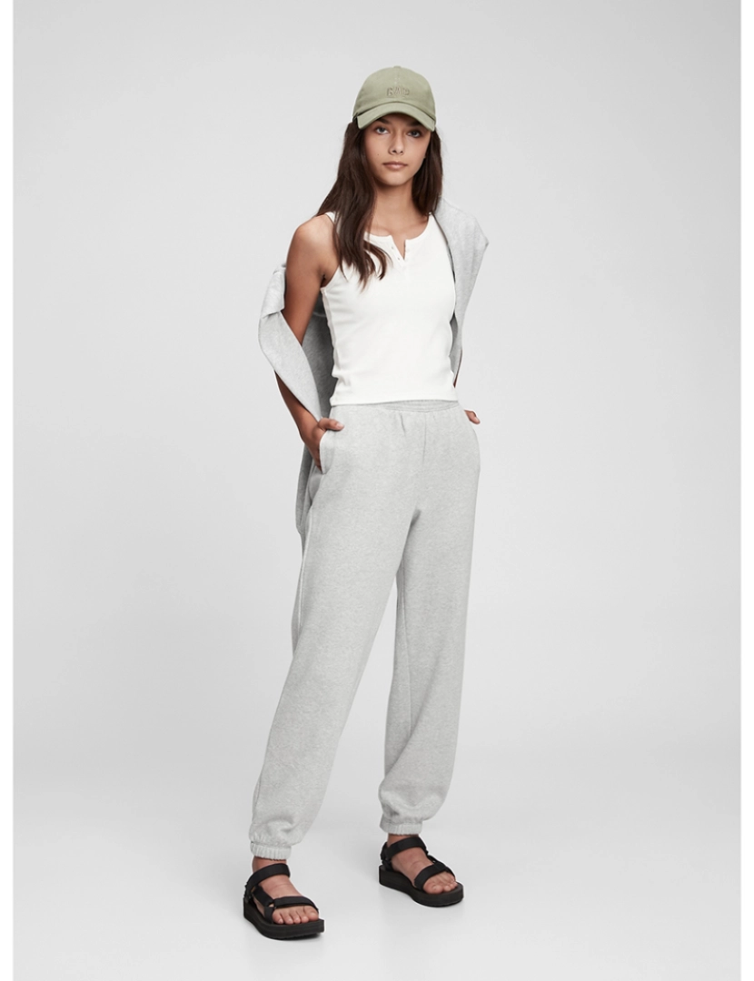 GAP - Calças Joggers Rapariga Cinza