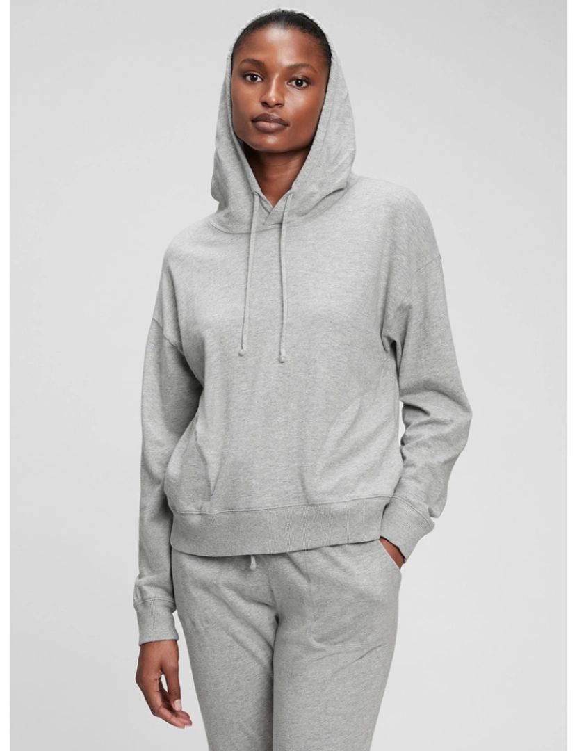 GAP - Sweatshirt com Capuz Senhora Cinza