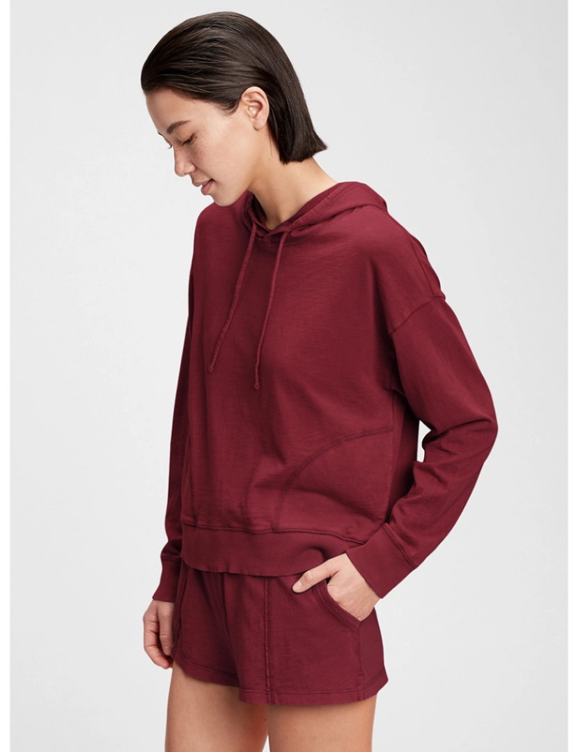 GAP - Sweatshirt com Capuz Senhora Vermelho