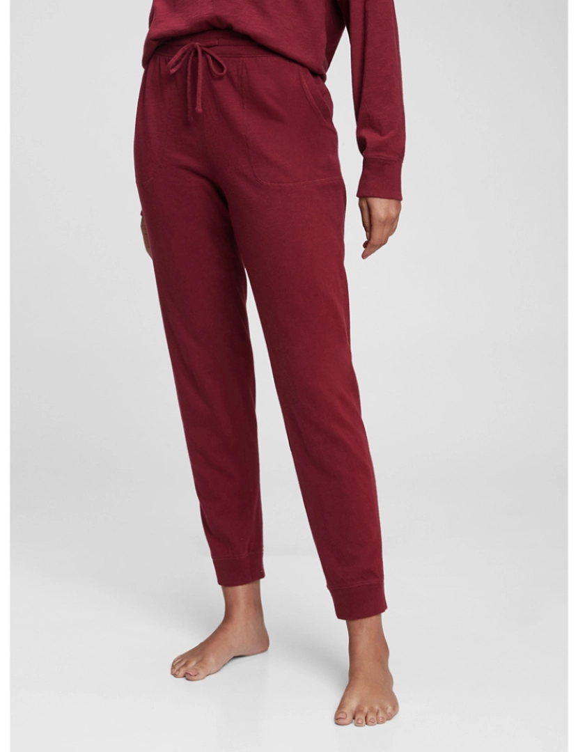 GAP - Calças Joggers Senhora Vermelho