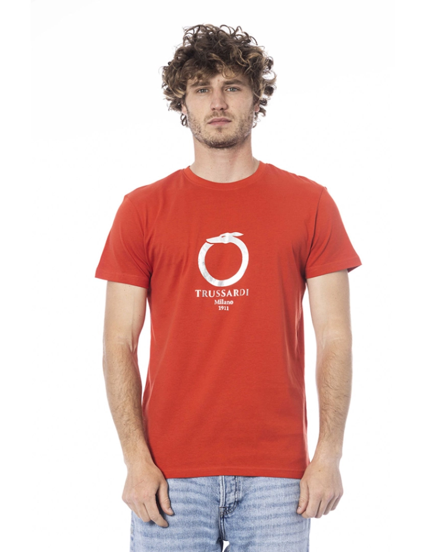 Trussardi Beachwear - T-Shirt de Homem vermelho