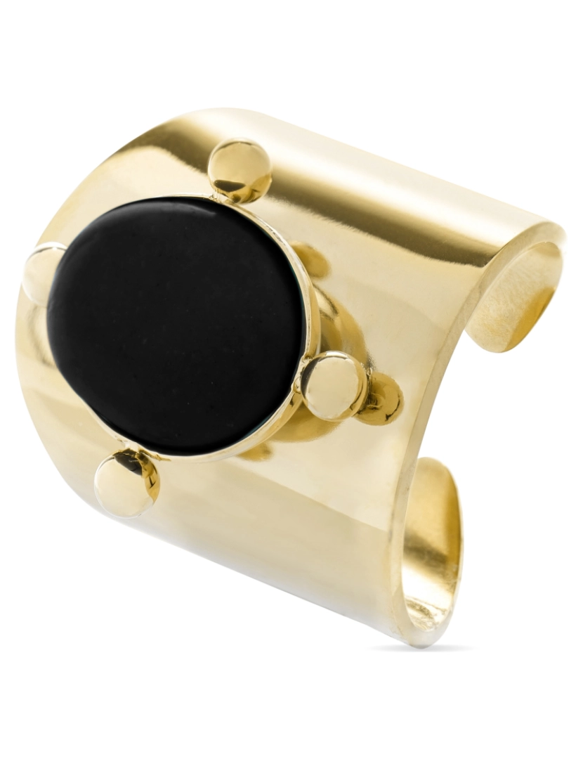 imagem de Luxenter anel nix com acabamento em ouro amarelo 18K - Rhumo1