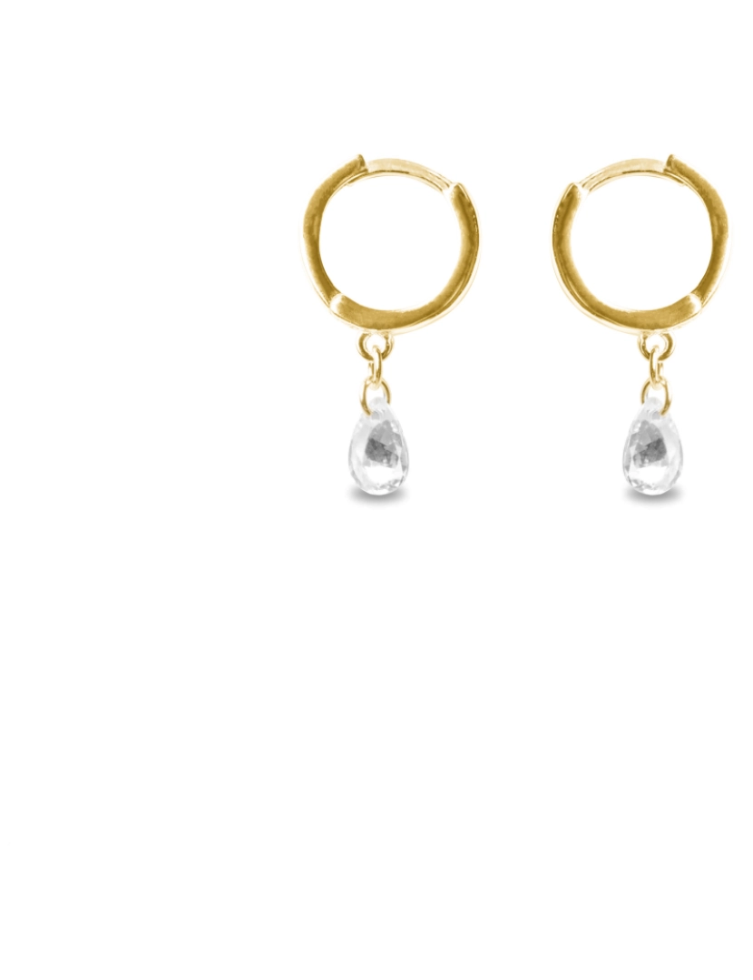 Luxenter - Brincos Luxenter arinor em prata de lei 925 e zircónias brilhantes com acabamento em ouro amarelo de 18kt