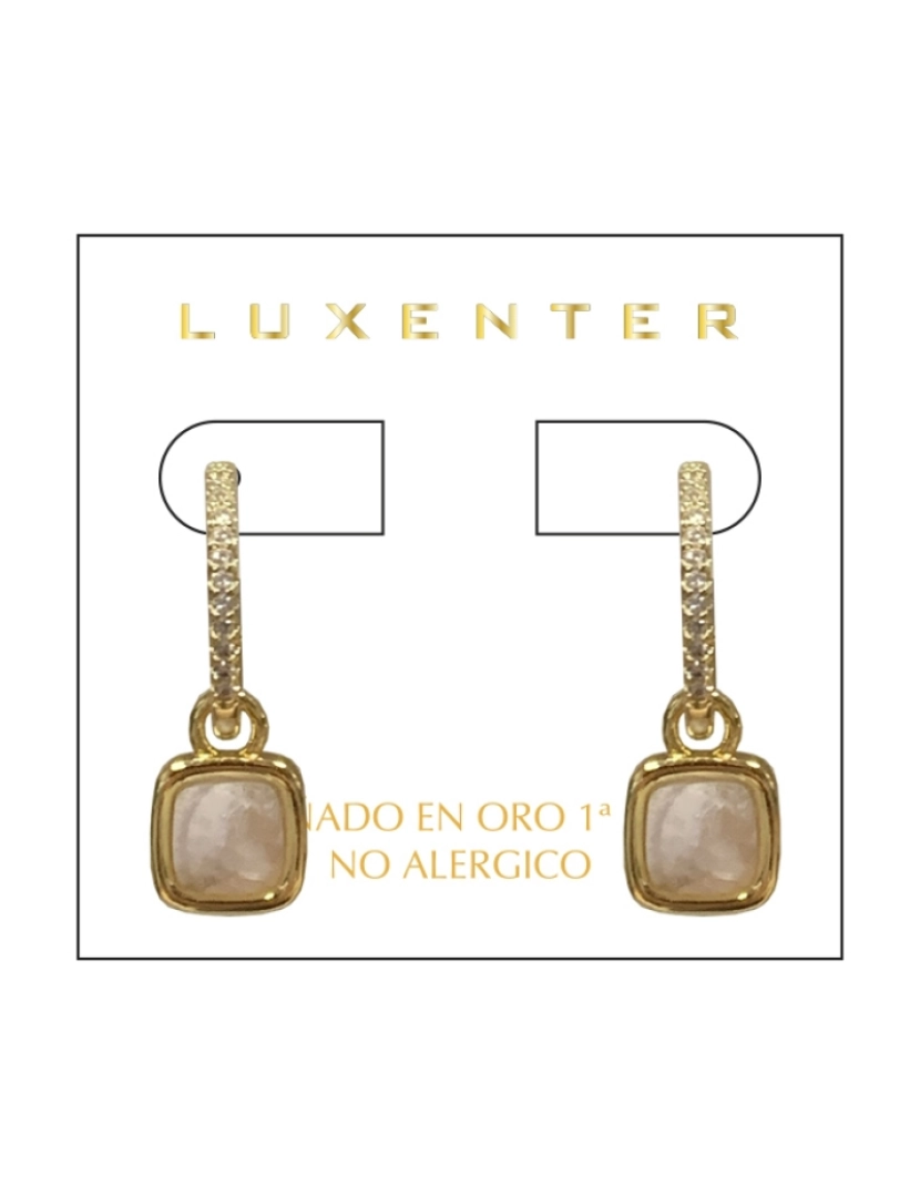 imagem de Brincos Luxenter com madrepérola branca com acabamento em ouro amarelo 18K - Liw2