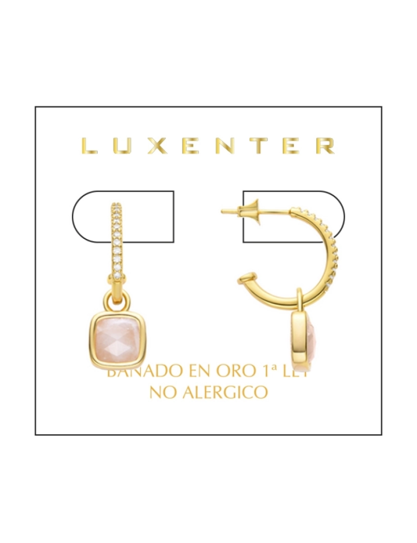 imagem de Brincos Luxenter Darmix com Cristal Branco com acabamento em ouro amarelo 18K3