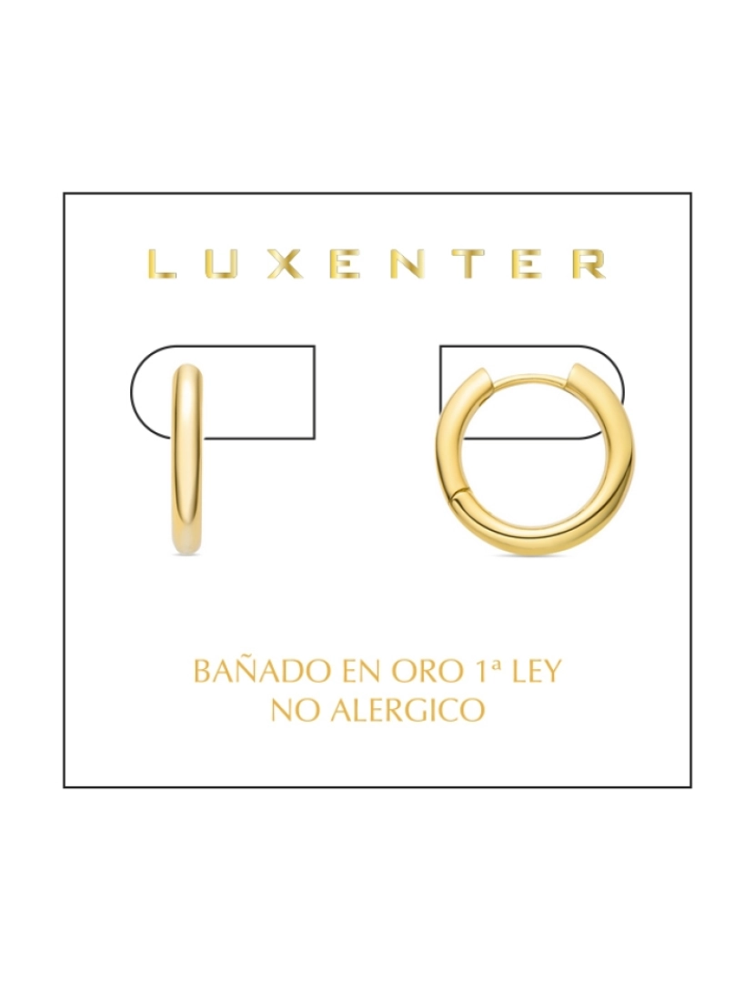 imagem de Brincos Luxenter Kuye com zircónias brilhantes com acabamento em ouro amarelo de 18K2