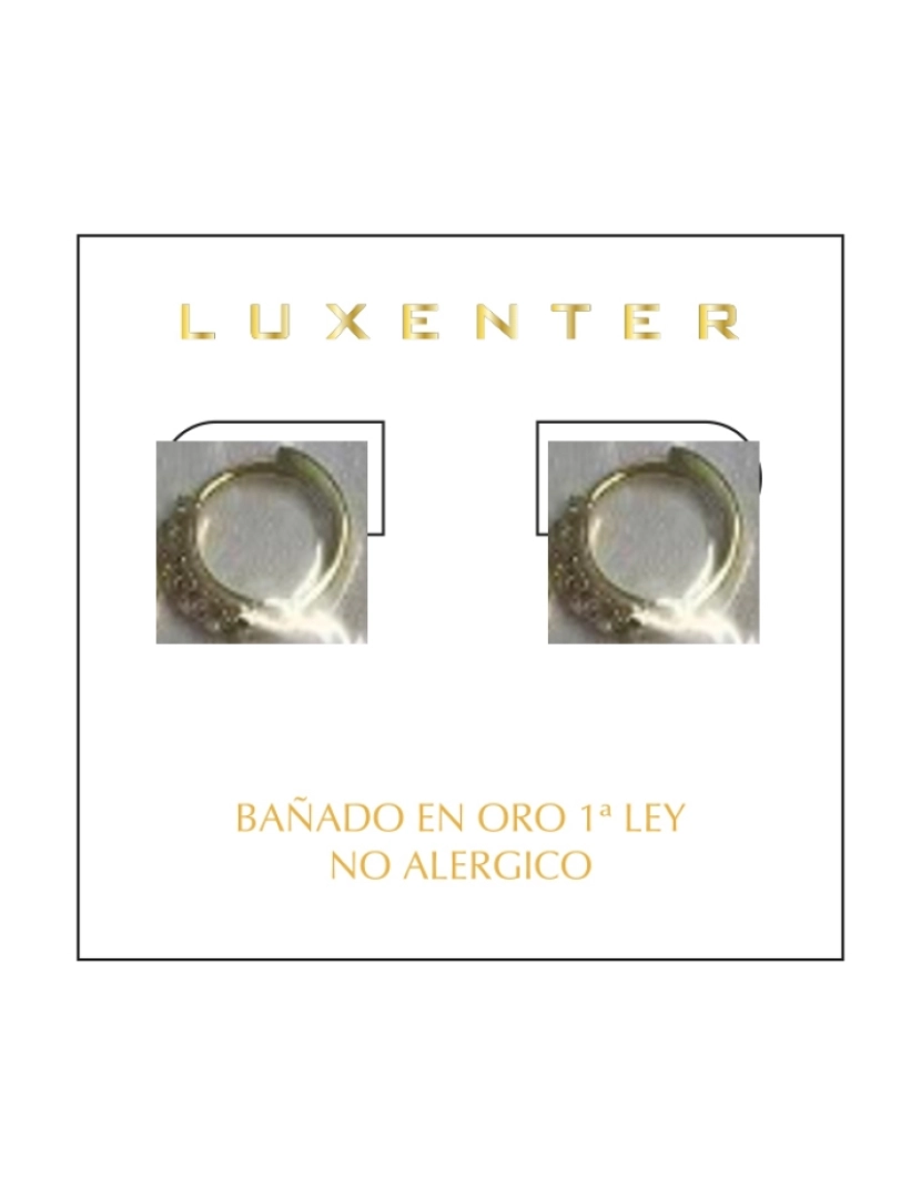 imagem de Brincos Luxenter Linbu com zircónias brilhantes com acabamento em ouro amarelo de 18K2