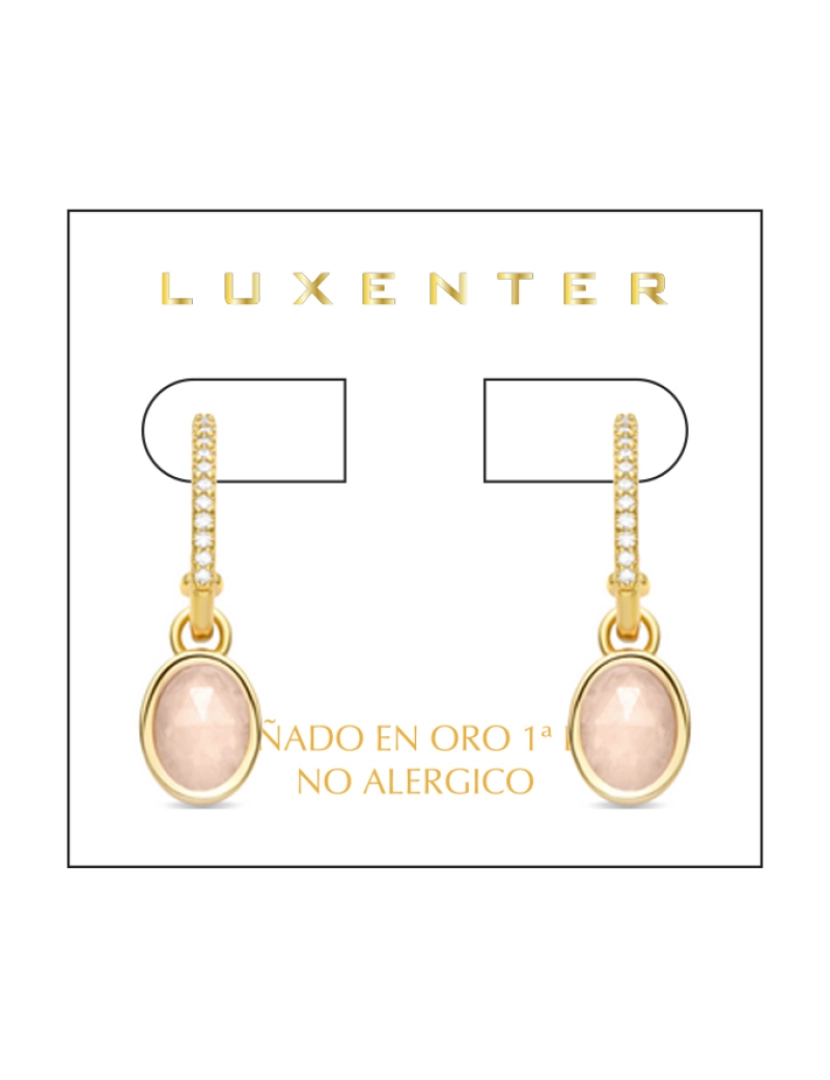 imagem de Brincos Luxenter Nyahau com Cristal Branco em ouro amarelo 18K3