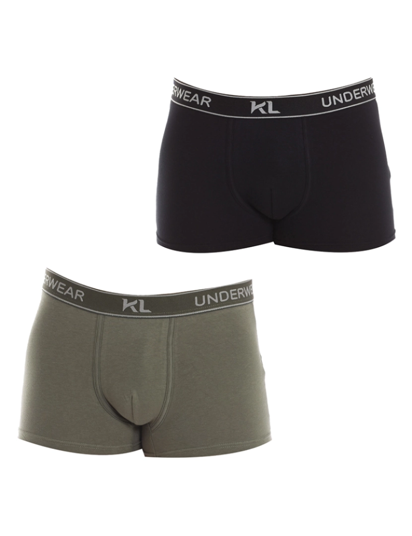 Kisses and Love - Boxers de Homem Cáqui-preto